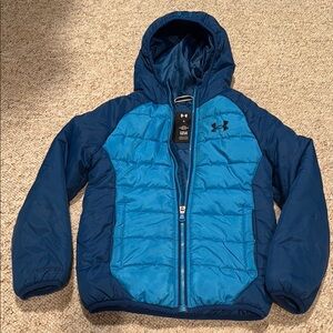 Under Armour Blue Hooded Jacket, kids size 6